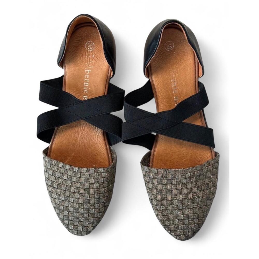 Chic Berni Mev Bronze & Black Woven Flats - NWOT!